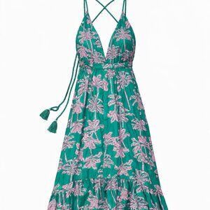NWOT - Maaji Palm Tree Print Midi Dress